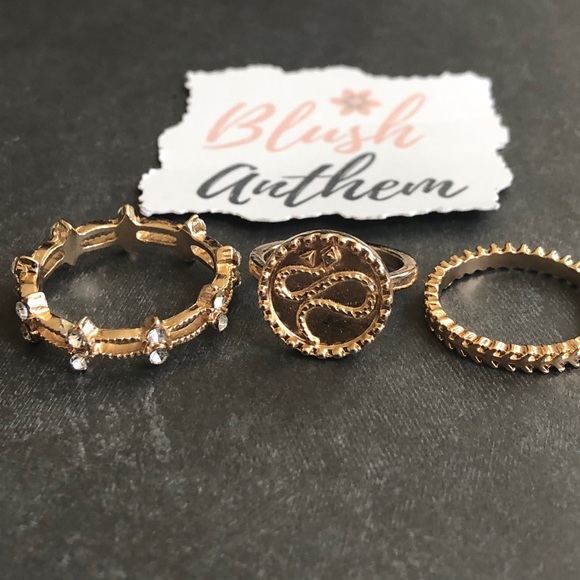 3/$25⚡️snake boho faux Opal stackable ring set - Picture 13 of 14